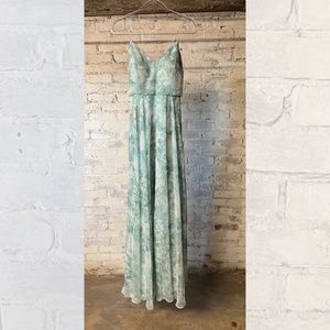 jenny yoo v-neck thin strap bridesmaid dress [size 2]